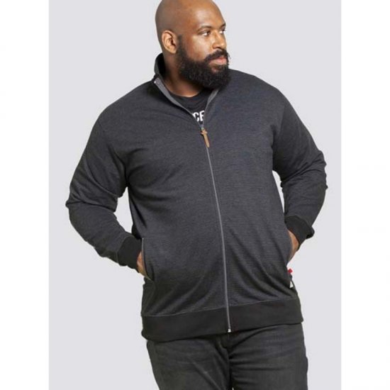 D555 Buxton Full Zip Sweatshirt Black - Sweatshirts & hoodies - Sweatshirt & Camisolas com Capuz tamanhos grandes