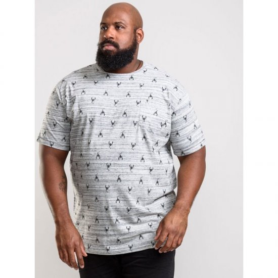 D555 Dario T-shirt Grey - T-shirts - T-shirts Homem Tamanhos Grandes