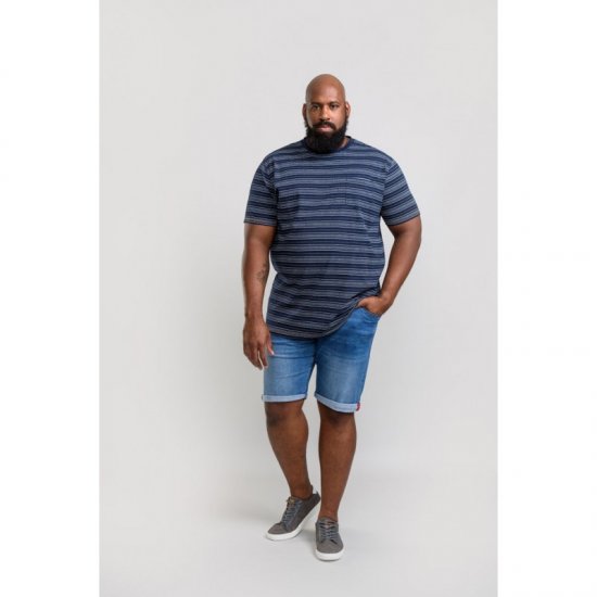 D555 Caspian T-shirt Navy - T-shirts - T-shirts Homem Tamanhos Grandes