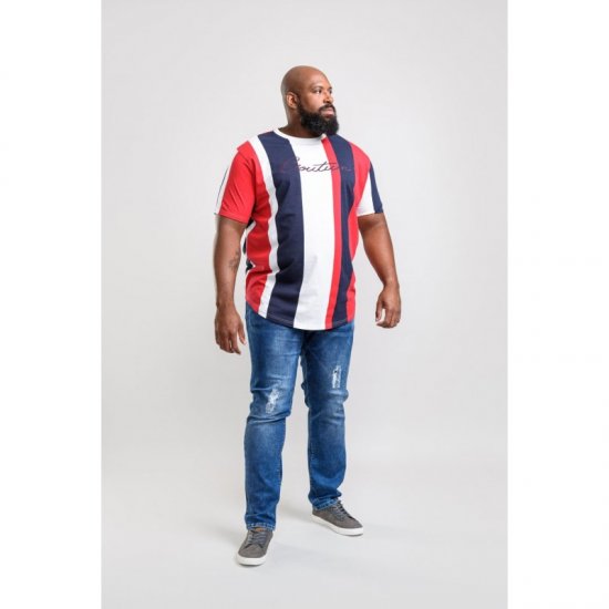 D555 Bancroft T-shirt Red/Navy - T-shirts - T-shirts Homem Tamanhos Grandes