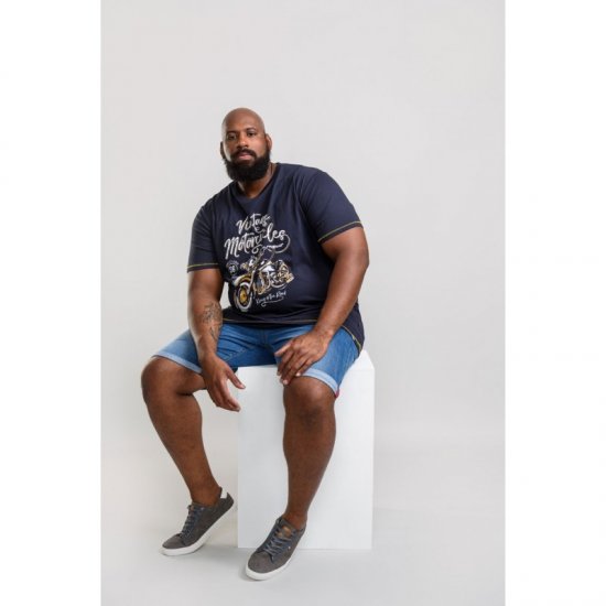 D555 Slater T-shirt Navy - T-shirts - T-shirts Homem Tamanhos Grandes