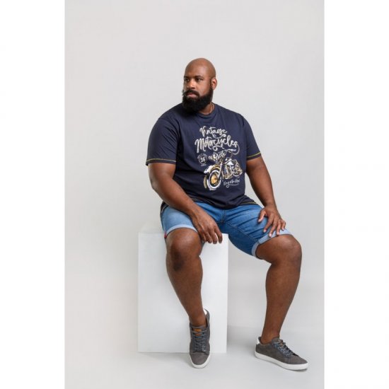 D555 Slater T-shirt Navy - T-shirts - T-shirts Homem Tamanhos Grandes