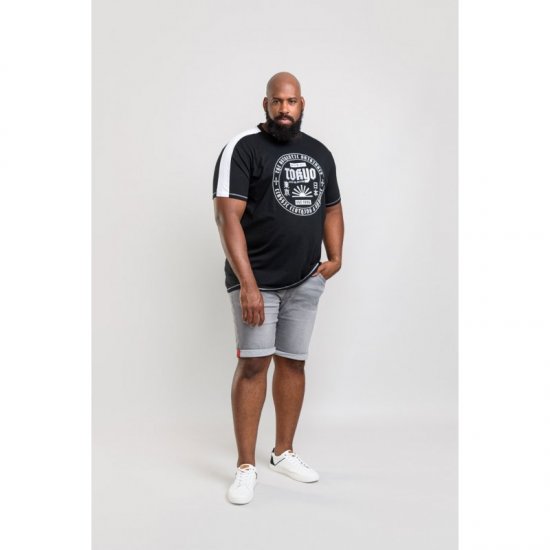 D555 Walton T-shirt Black - T-shirts - T-shirts Homem Tamanhos Grandes