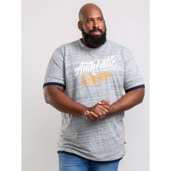 D555 Finn T-shirt Grey - T-shirts - T-shirts Homem Tamanhos Grandes