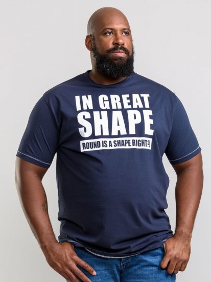D555 Ronald T-shirt Navy - T-shirts - T-shirts Homem Tamanhos Grandes