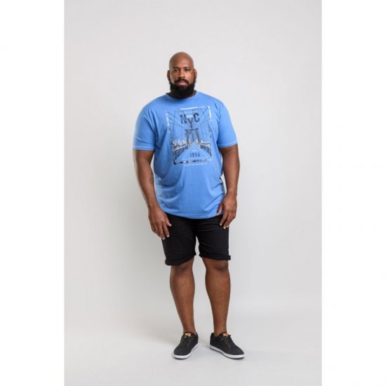 D555 Monty T-shirt Blue - T-shirts - T-shirts Homem Tamanhos Grandes