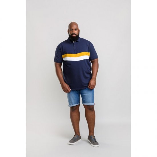 D555 Hopkins Polo Navy - Pólos - Pólos Tamanhos Grandes Homem