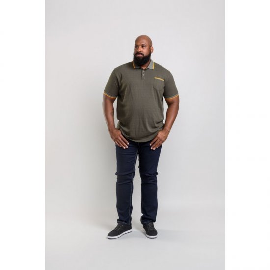 D555 Marshall Polo Khaki - Pólos - Pólos Tamanhos Grandes Homem