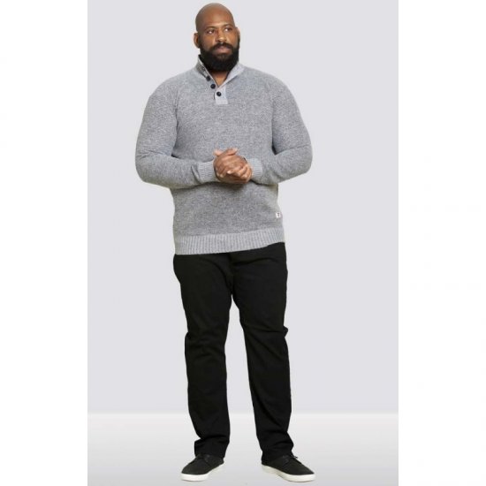 D555 Zane Sweater Grey - Sweatshirts & hoodies - Sweatshirt & Camisolas com Capuz tamanhos grandes