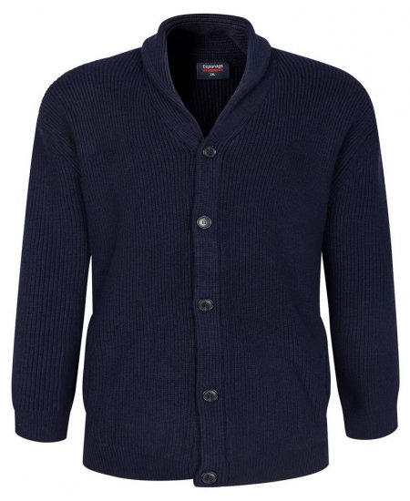 Espionage KW080 Casaco de gola xaile azul-marinho - Sweatshirts & hoodies - Sweatshirt & Camisolas com Capuz tamanhos grandes