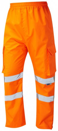 Leo Appledore Cargo Rain pants Hi-Vis Orange - Roupa de trabalho - Roupa de Trabalho Tamanho Grande Homem