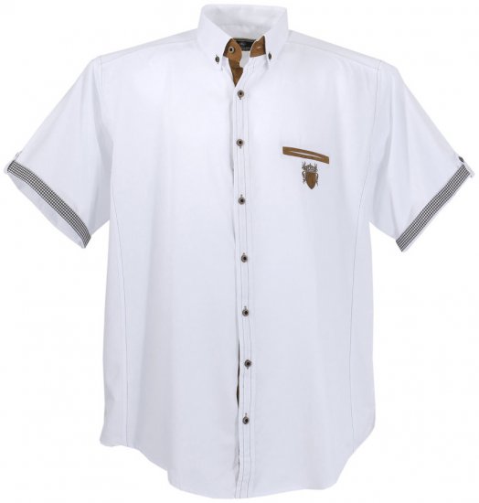 Lavecchia 1128 Short sleeve Shirt White - Camisas - Camisas Homem Tamanhos Grandes