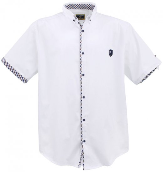 Lavecchia 9003A Short sleeve Shirt White - Camisas - Camisas Homem Tamanhos Grandes