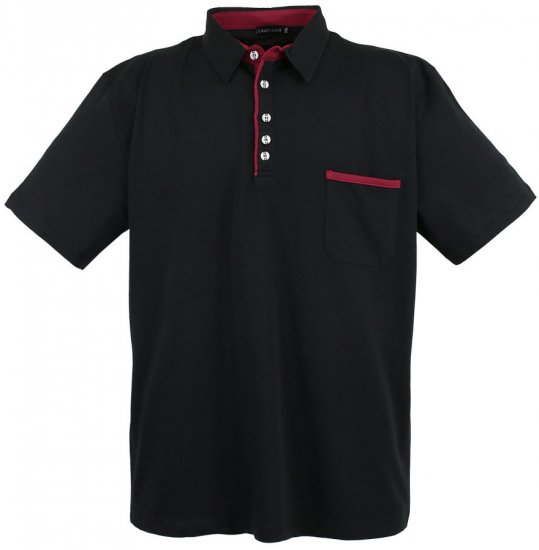 Lavecchia 1701 Jersey Poloshirt Black - Pólos - Pólos Tamanhos Grandes Homem