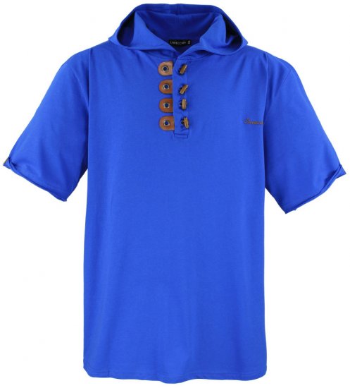 Lavecchia 609 T-shirt with Hoodie Royal Blue - T-shirts - T-shirts Homem Tamanhos Grandes