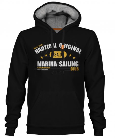 Motley Denim Leeds Hoodie Black - Sweatshirts & hoodies - Sweatshirt & Camisolas com Capuz tamanhos grandes