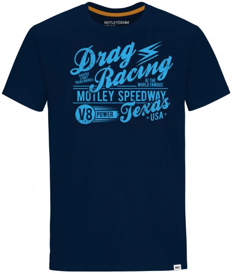 Motley Denim Lincoln T-shirt Navy - T-shirts - T-shirts Homem Tamanhos Grandes