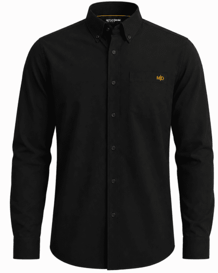 Motley Denim Lisbon Long Sleeve Shirt Black - Camisas - Camisas Homem Tamanhos Grandes