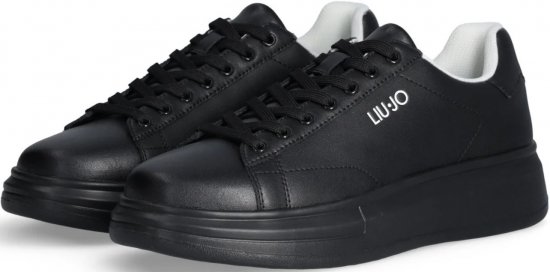 Liu Jo Big 01 Leather Sneakers Black/Black - Calçado de homem 40-52 - 