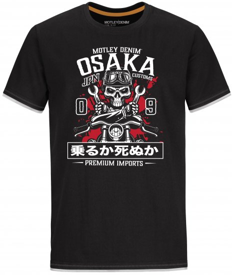 Motley Denim T-shirt Ludlow Black - T-shirts - T-shirts Homem Tamanhos Grandes