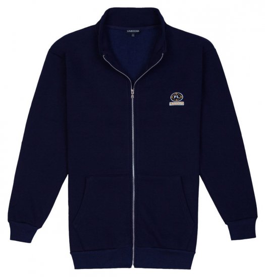 Lavecchia 2027 Sweatshirt com fecho Azul-marinho - Sweatshirts & hoodies - Sweatshirt & Camisolas com Capuz tamanhos grandes