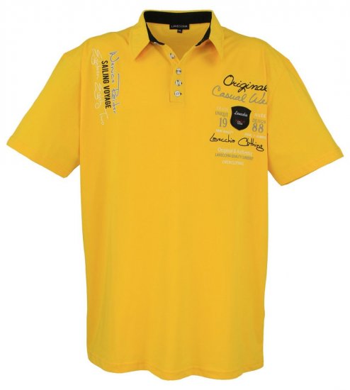 Lavecchia 610 T-shirt com gola Amarelo - Pólos - Pólos Tamanhos Grandes Homem