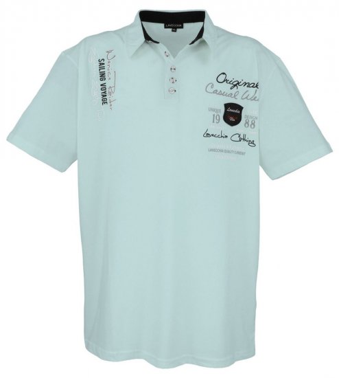 Lavecchia 610 T-shirt com gola Verde menta - Pólos - Pólos Tamanhos Grandes Homem