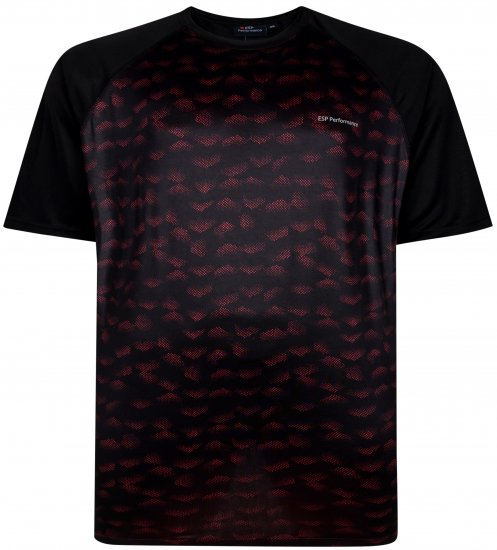 Espionage LW157 Performance T-shirt Black/Red - Roupa desportiva & Outdoor - Roupa Desportiva Tamanhos Grandes