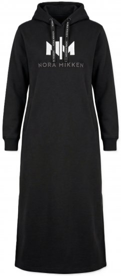 Nora Mikken MARI Maxi Hoodie Dress Black - Sweatshirt & camisolas com capuz - 