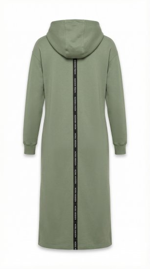 Nora Mikken MARI Maxi Hoodie Dress Green - Sweatshirt & camisolas com capuz - 