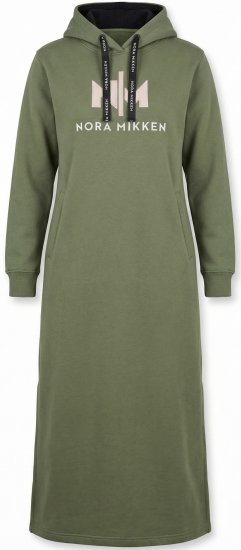 Nora Mikken MARI Maxi Hoodie Dress Green - Sweatshirt & camisolas com capuz - 
