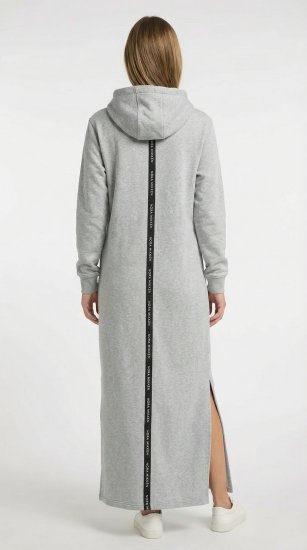 Nora Mikken MARI Maxi Hoodie Dress Grey - Sweatshirt & camisolas com capuz - 