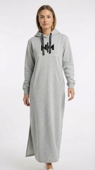 Nora Mikken MARI Maxi Hoodie Dress Grey - Sweatshirt & camisolas com capuz - 