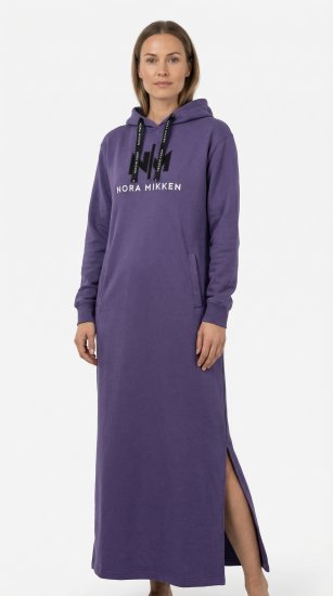 Nora Mikken MARI Maxi Hoodie Dress Purple - Sweatshirt & camisolas com capuz - 