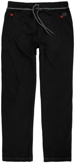 Adamo Markus Sweatpants with draw-cord Black - Calças & calções de fato de treino - Calças de Fato de Treino Tamanhos Grandes 