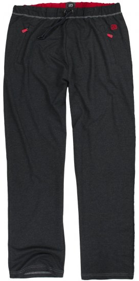 Adamo Markus Sweatpants with draw-cord Charcoal - Calças & calções de fato de treino - Calças de Fato de Treino Tamanhos Grandes 