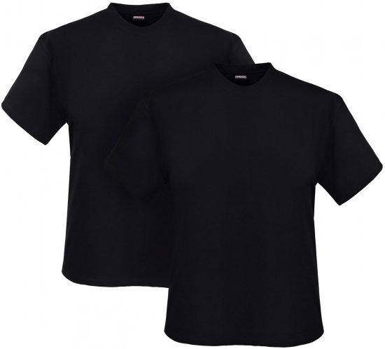 Adamo Marlon Comfort fit 2-pack T-shirt Black - T-shirts - T-shirts Homem Tamanhos Grandes