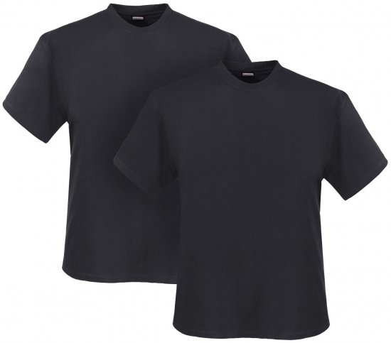 Adamo Marlon Comfort fit 2-pack T-shirt Charcoal - T-shirts - T-shirts Homem Tamanhos Grandes