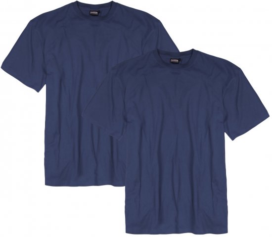 Adamo Marlon Comfort fit 2-pack T-shirt Denim Blue - T-shirts - T-shirts Homem Tamanhos Grandes