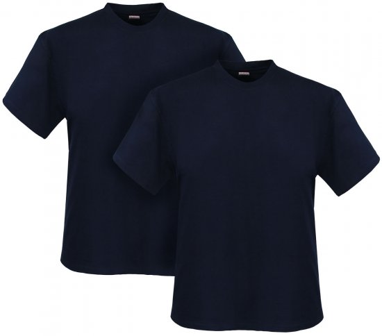 Adamo Marlon Comfort fit 2-pack T-shirt Navy - T-shirts - T-shirts Homem Tamanhos Grandes