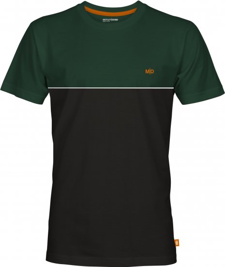 Motley Denim Athens Two-Toned T-Shirt Black/Racing Green - T-shirts - T-shirts Homem Tamanhos Grandes