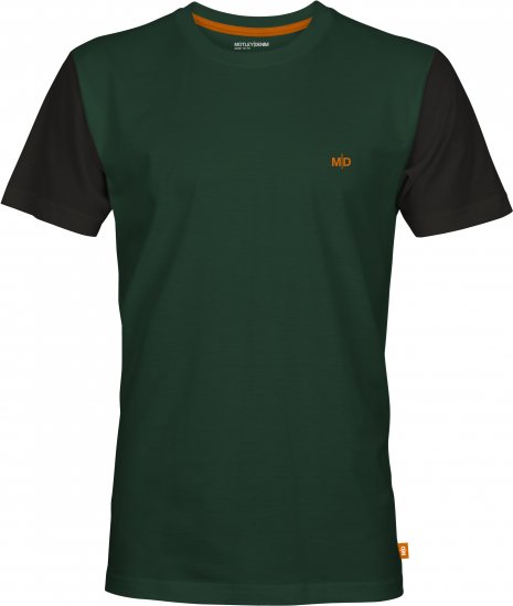 Motley Denim Granada Black Short Sleeved T-Shirt Racing Green - T-shirts - T-shirts Homem Tamanhos Grandes