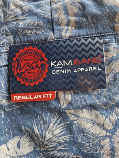 Kam Jeans 340 Dress Shorts Denim Blue - Calções - Calções Homem Tamanhos Grandes