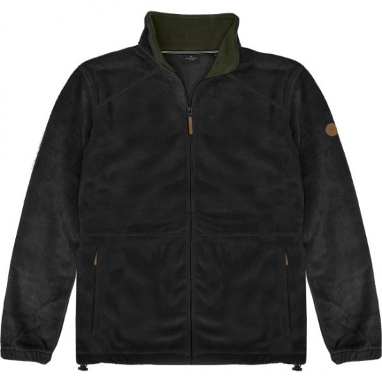 Double Outfitters MFT-7088 Fleece Full-Zip Jacket Black - Casacos - Casacos Homem Tamanhos Grandes