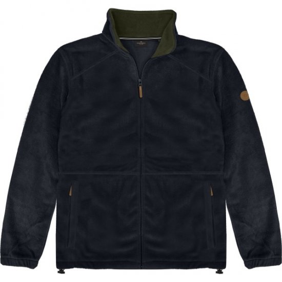 Double Outfitters MFT-7088 Fleece Full-Zip Jacket Navy - Casacos - Casacos Homem Tamanhos Grandes