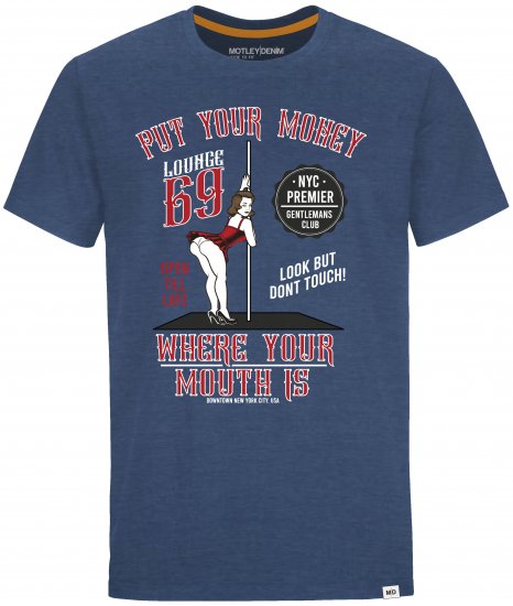 Motley Denim T-shirt Midtown Dark Indigo - T-shirts - T-shirts Homem Tamanhos Grandes