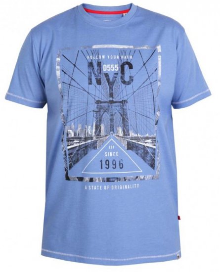 D555 Monty T-shirt Blue - T-shirts - T-shirts Homem Tamanhos Grandes
