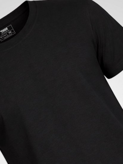 D555 Smartly T-shirt gola redonda Preto pack de 5 - T-shirts - T-shirts Homem Tamanhos Grandes