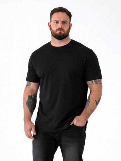 D555 Smartly T-shirt gola redonda Preto pack de 5 - T-shirts - T-shirts Homem Tamanhos Grandes