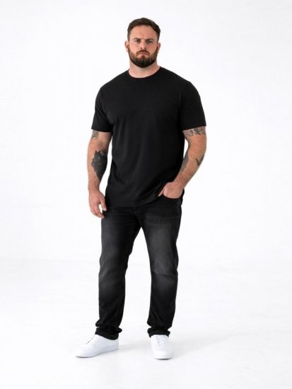 D555 Smartly T-shirt gola redonda Preto pack de 5 - T-shirts - T-shirts Homem Tamanhos Grandes